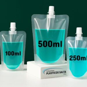 Pouch transparente con pico