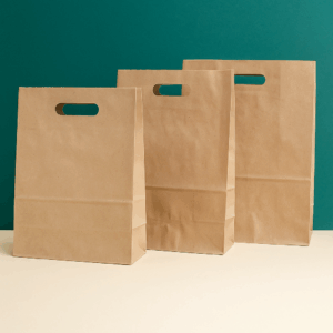 Bolsas de papel con manija riñon