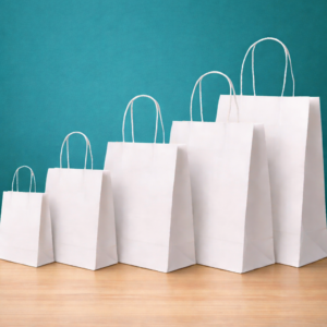 Bolsas Kraft de papel blanco 